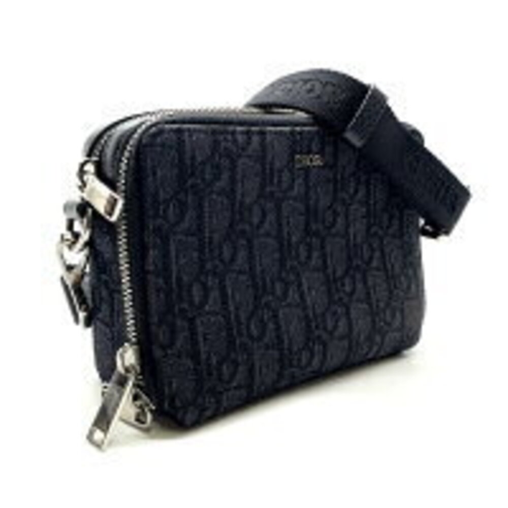 Dior Oblique Shoulder Bag Strap Crossbody Black Zipper Closure - Picture 2 of 8